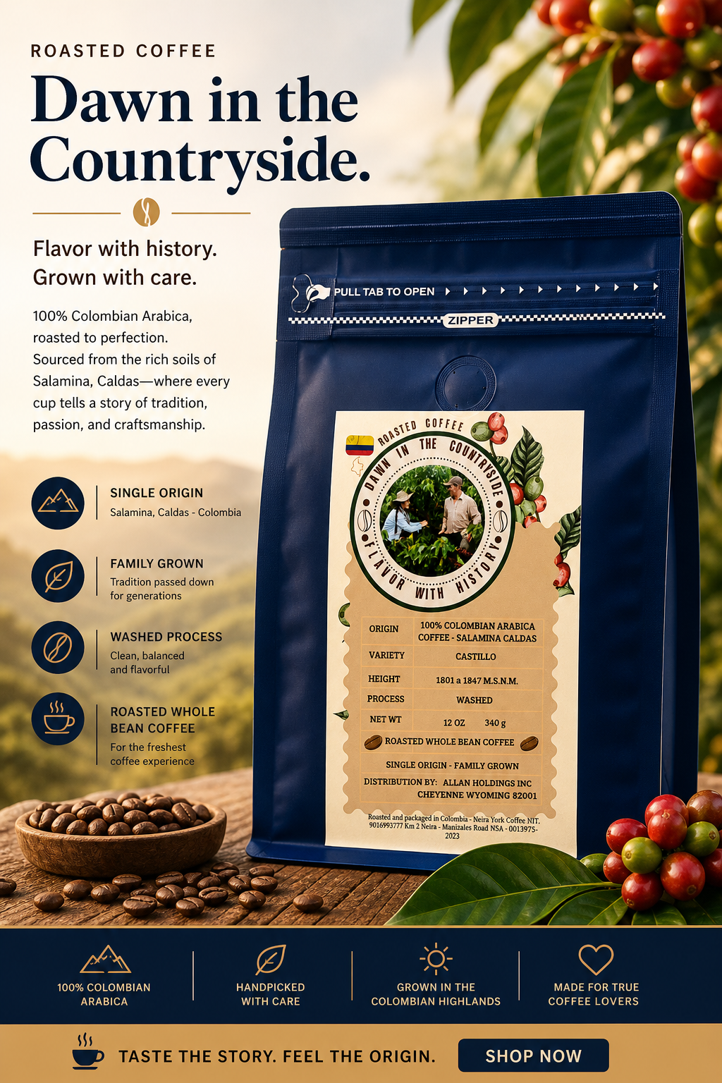 Castillo Washed 12oz coffee bag